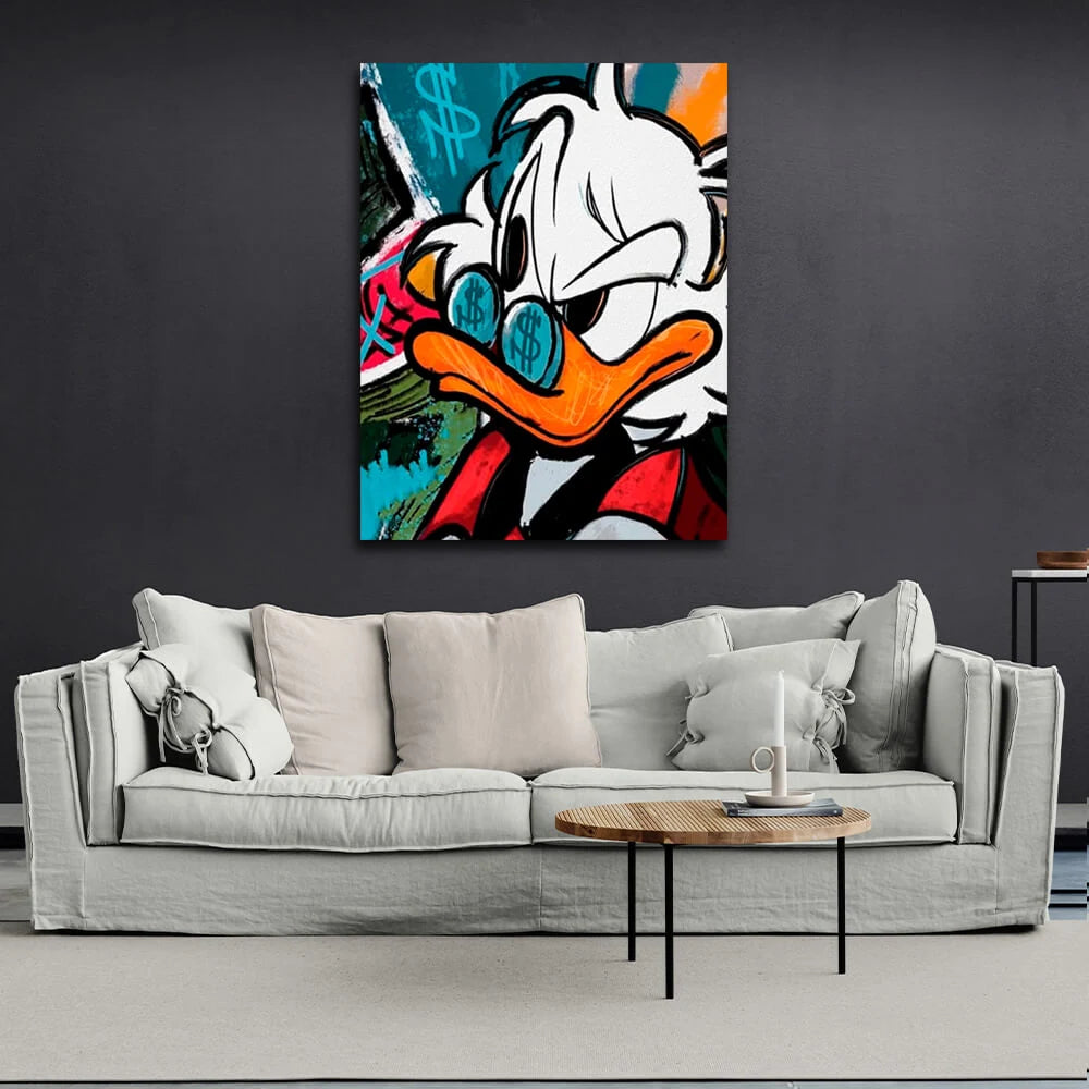 Uncle Scrooge Inspirational Canvas Wall Art Print