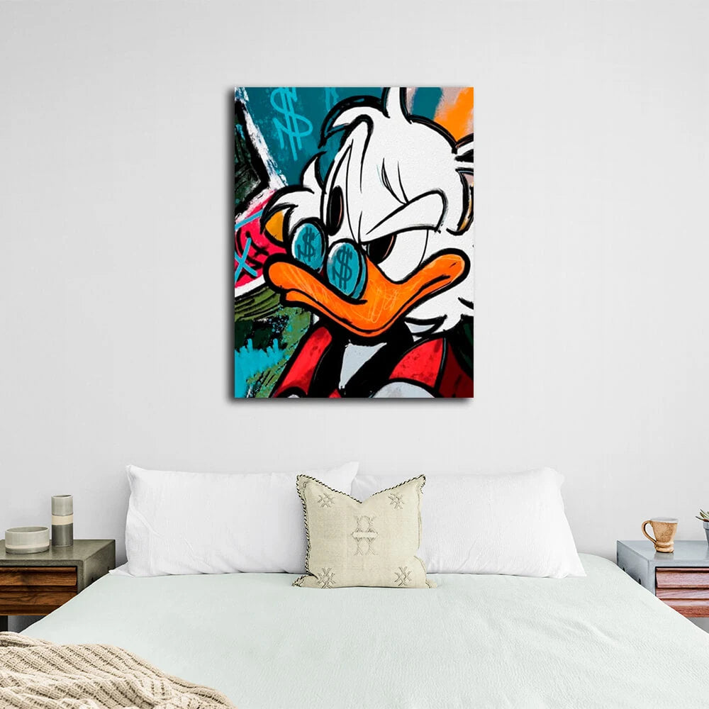 Uncle Scrooge Inspirational Canvas Wall Art Print