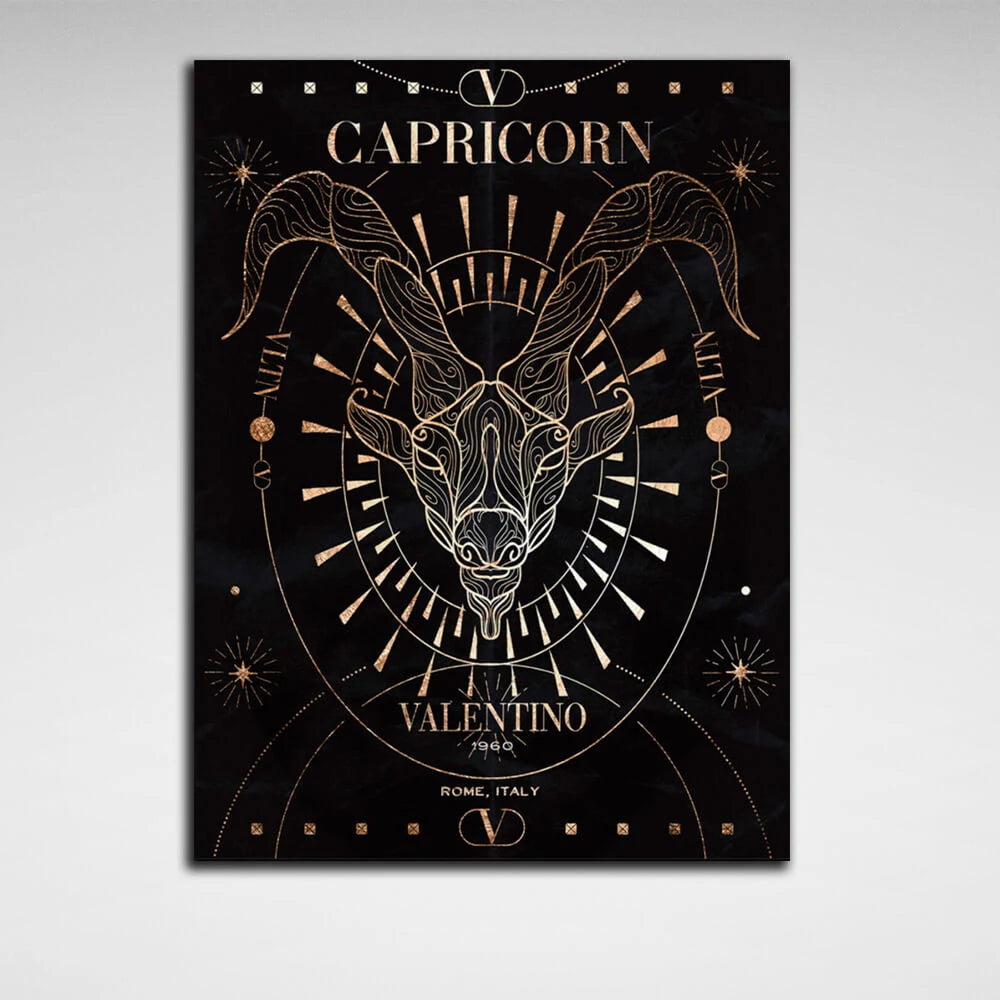 Mit dem Sternzeichen Steinbock Leinwandbild Wandbild