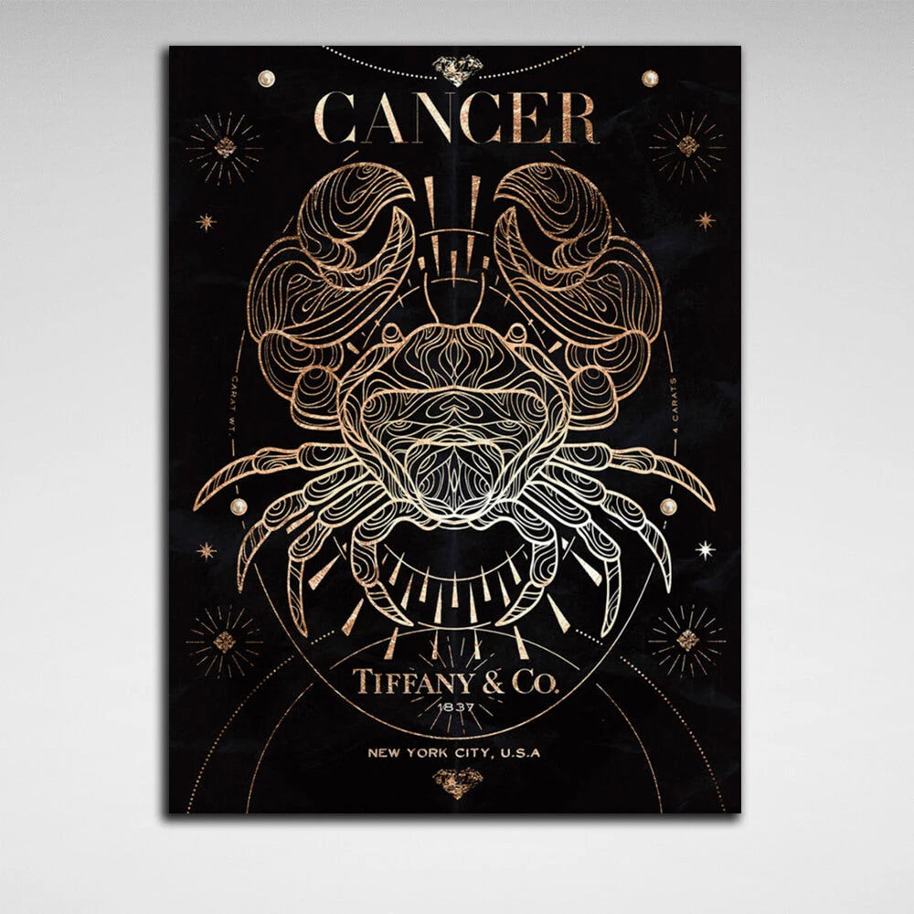 Mit dem Sternzeichen Krebs Leinwandbild Wandbild