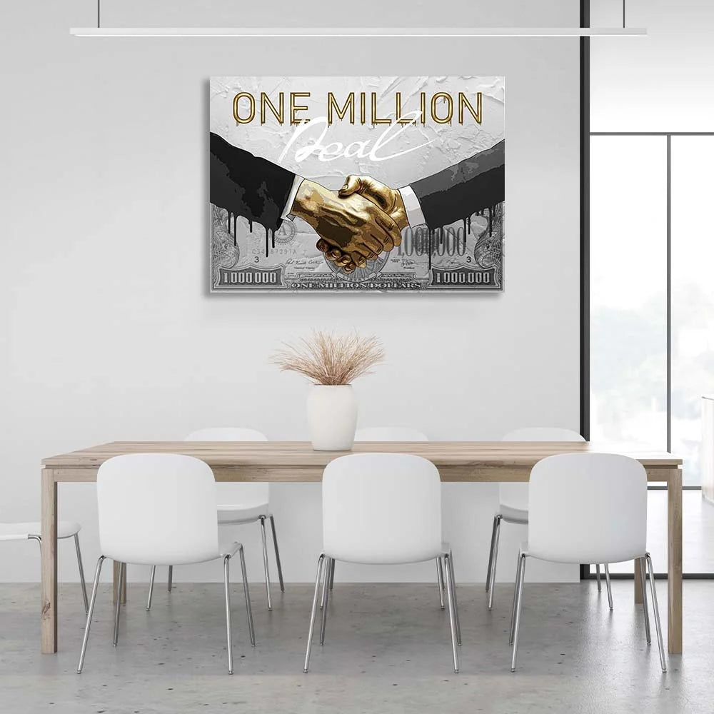 A million-dollar deal Motivational Canvas Wall Art Print