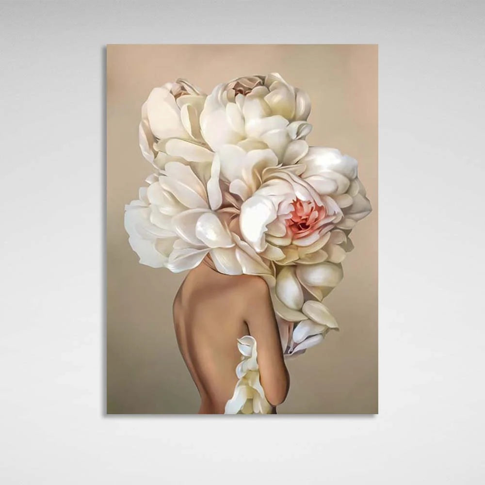 Kunstdruck auf Leinwand, Motiv: schwarz-weiße Kuh auf gelbem und blauem Hintergrund