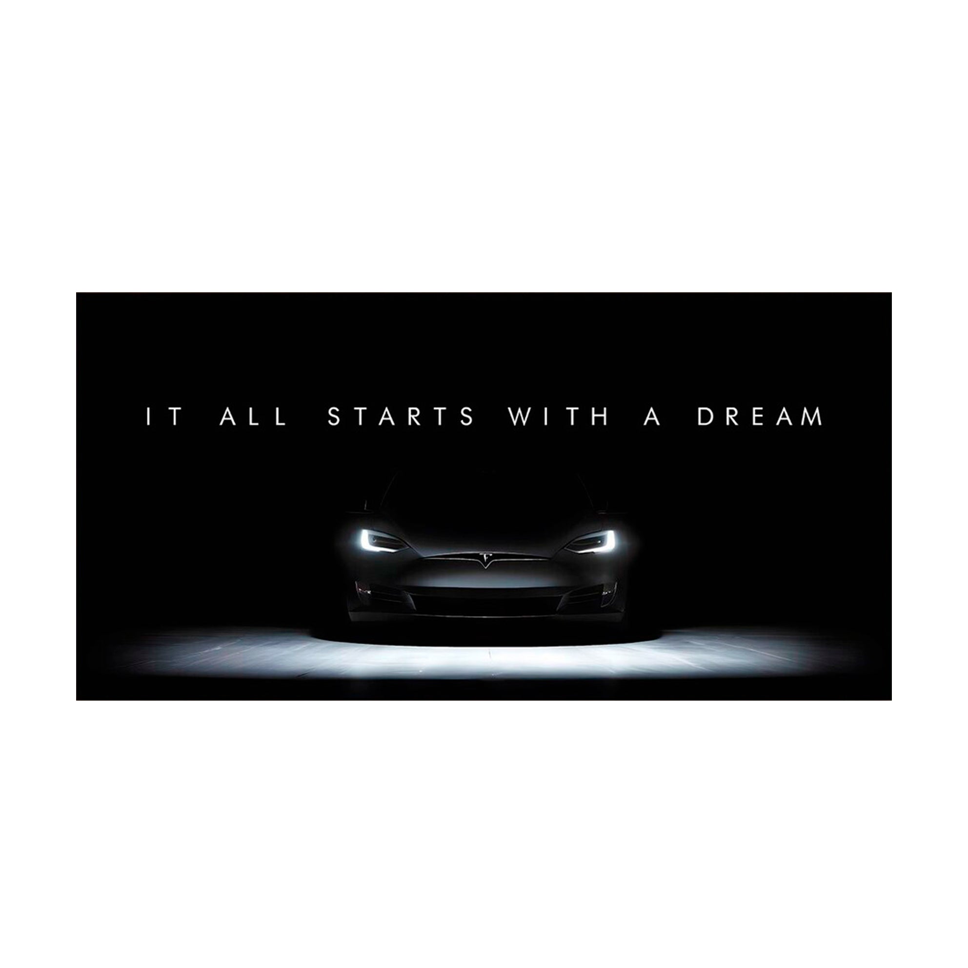 IT ALL STARTS WITH A DREAM Tesla Canvas Wall Art