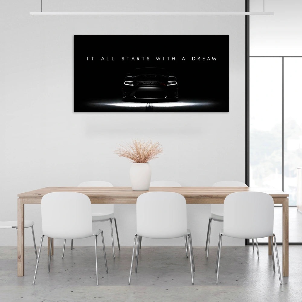IT ALL STARTS WITH A DREAM Doodge CANVAS