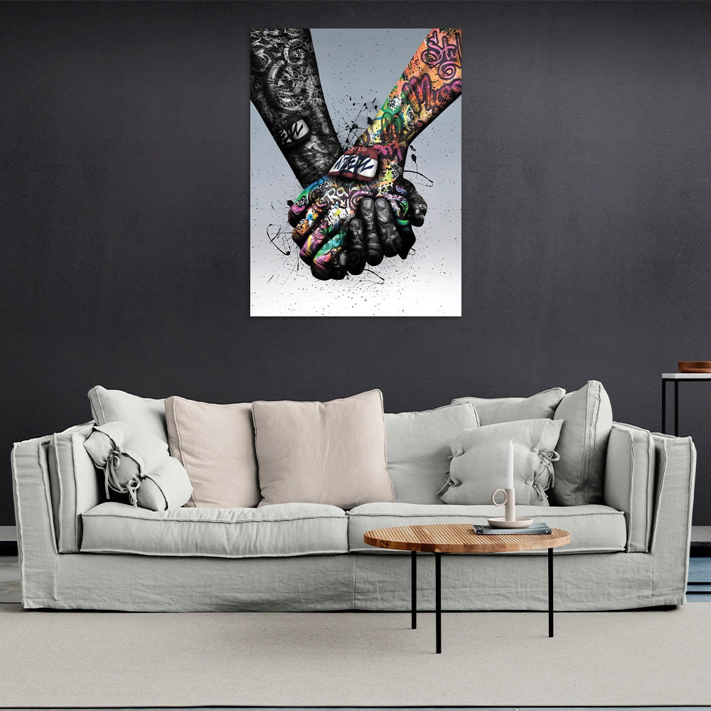 Puppe KAWS Suprim Gucci Leinwand-Kunstdruck