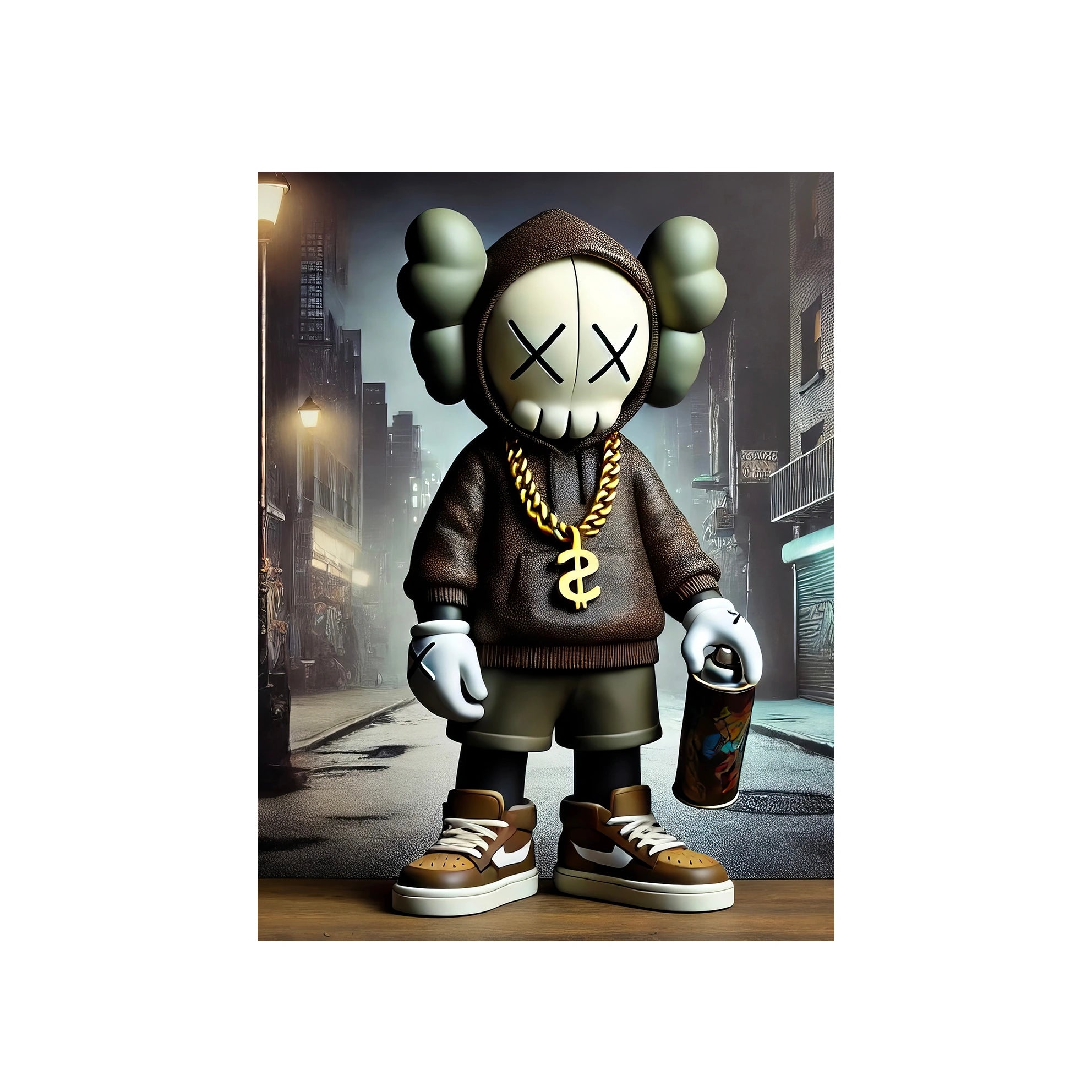 Hip-Hop KAWS Figure Canvas