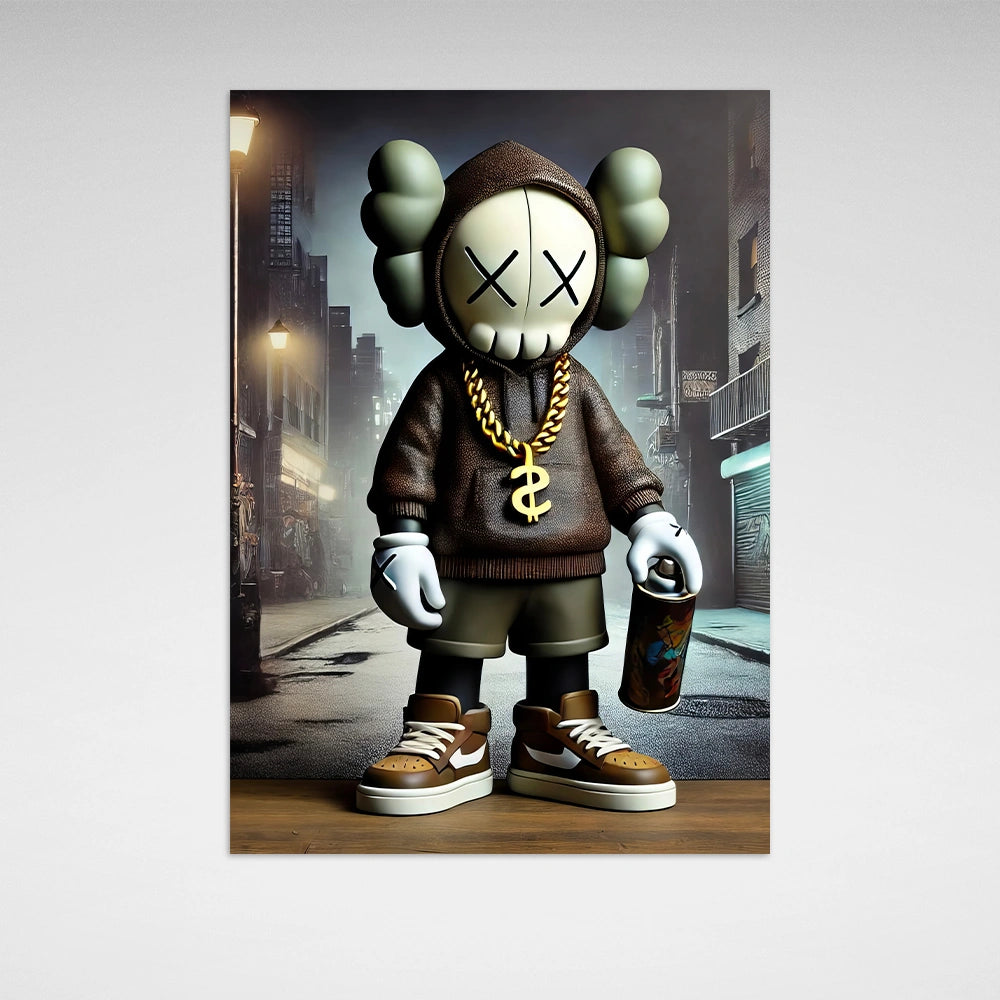 Puppe KAWS Suprim Gucci Leinwand-Kunstdruck