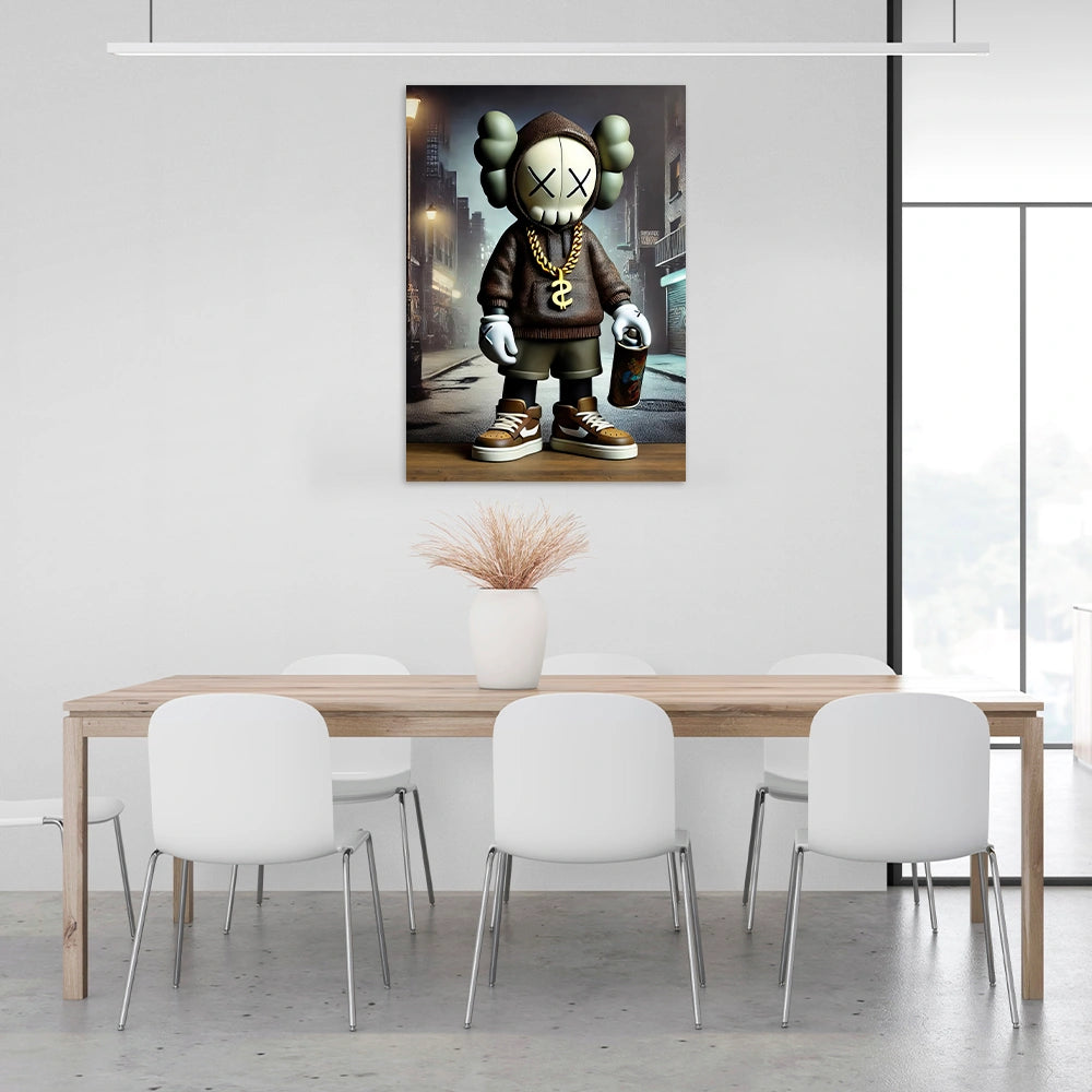 Puppe KAWS Suprim Gucci Leinwand-Kunstdruck