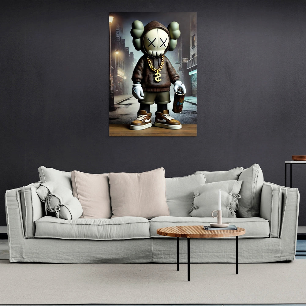 Puppe KAWS Suprim Gucci Leinwand-Kunstdruck