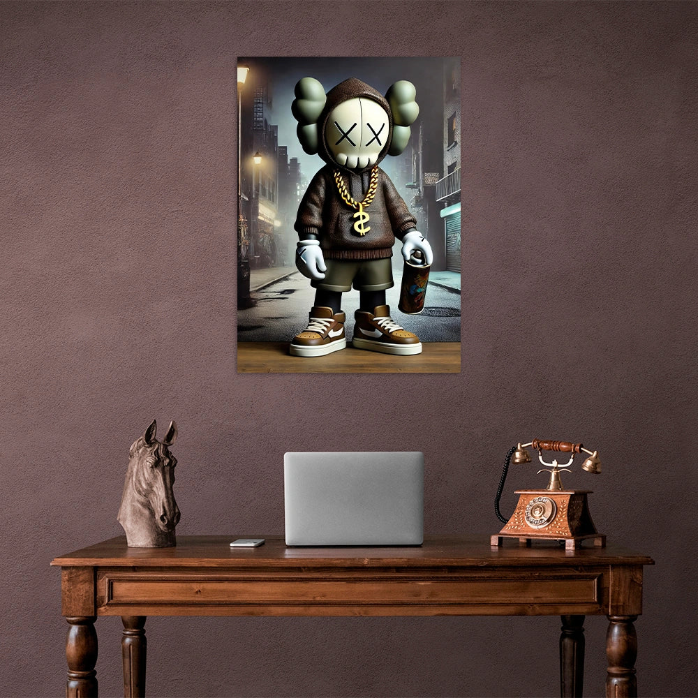 Hip-Hop KAWS Figure Canvas