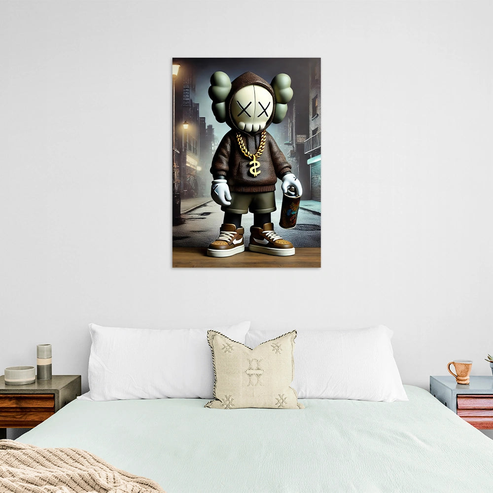 Hip-Hop KAWS Figure Canvas