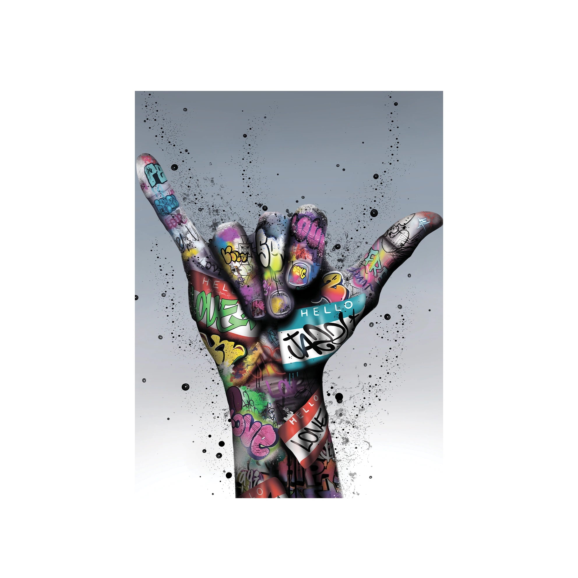 Graffiti Gesture Canvas Kaws