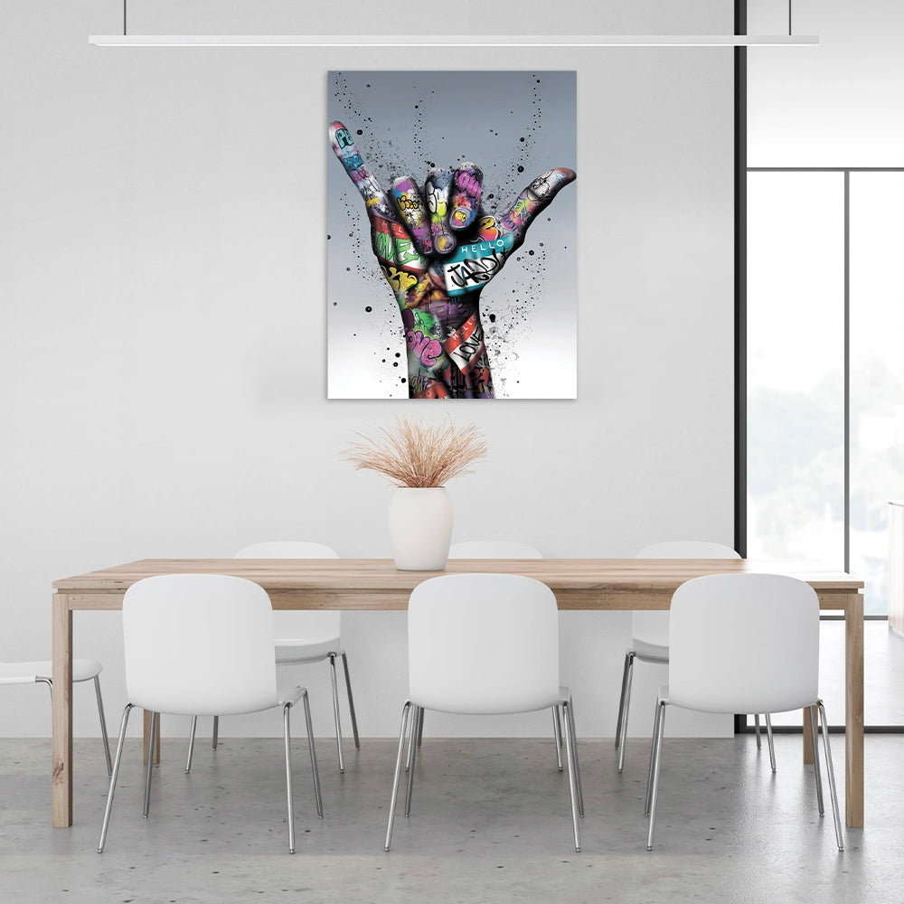 Graffiti Gesture Canvas Kaws