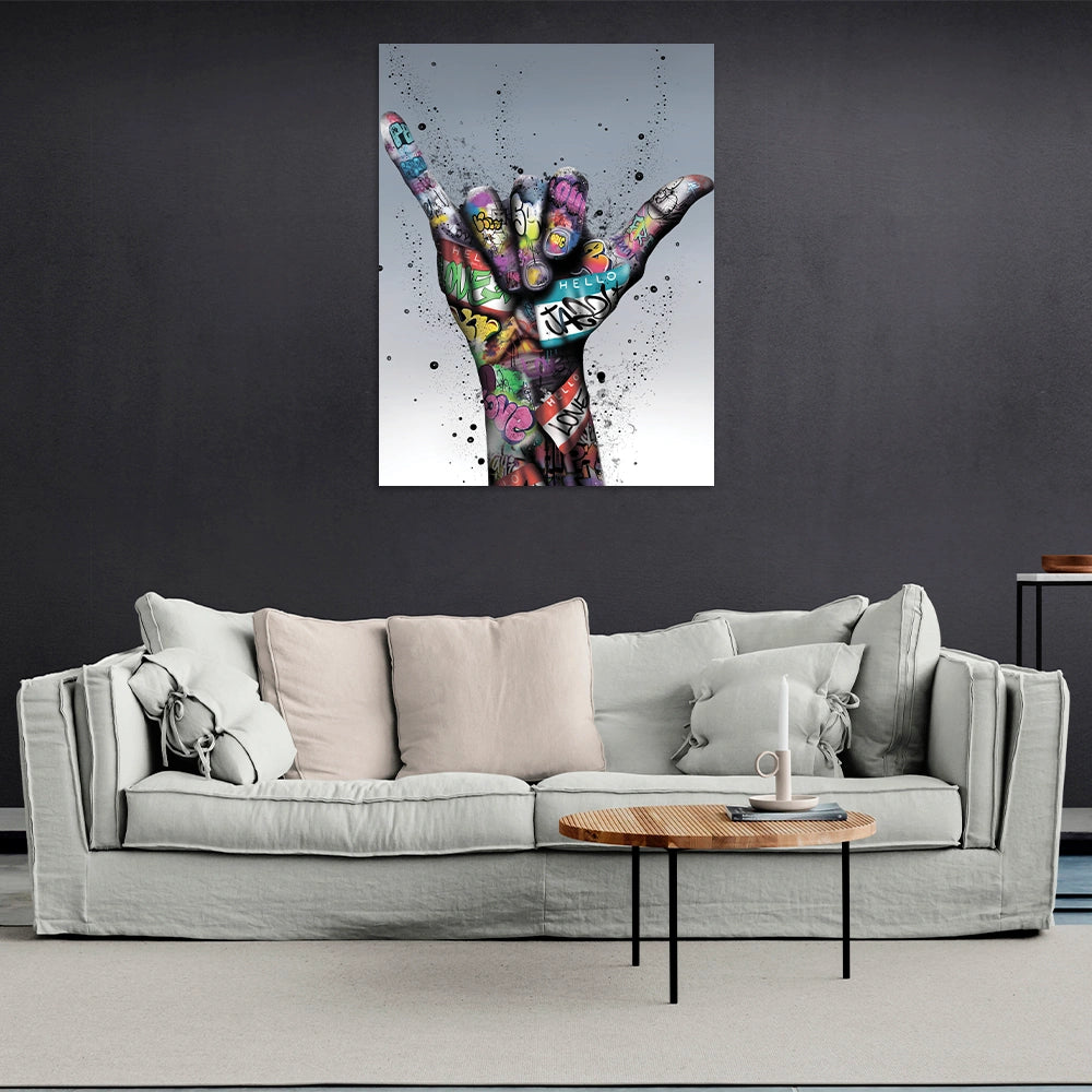 Graffiti Gesture Canvas Kaws
