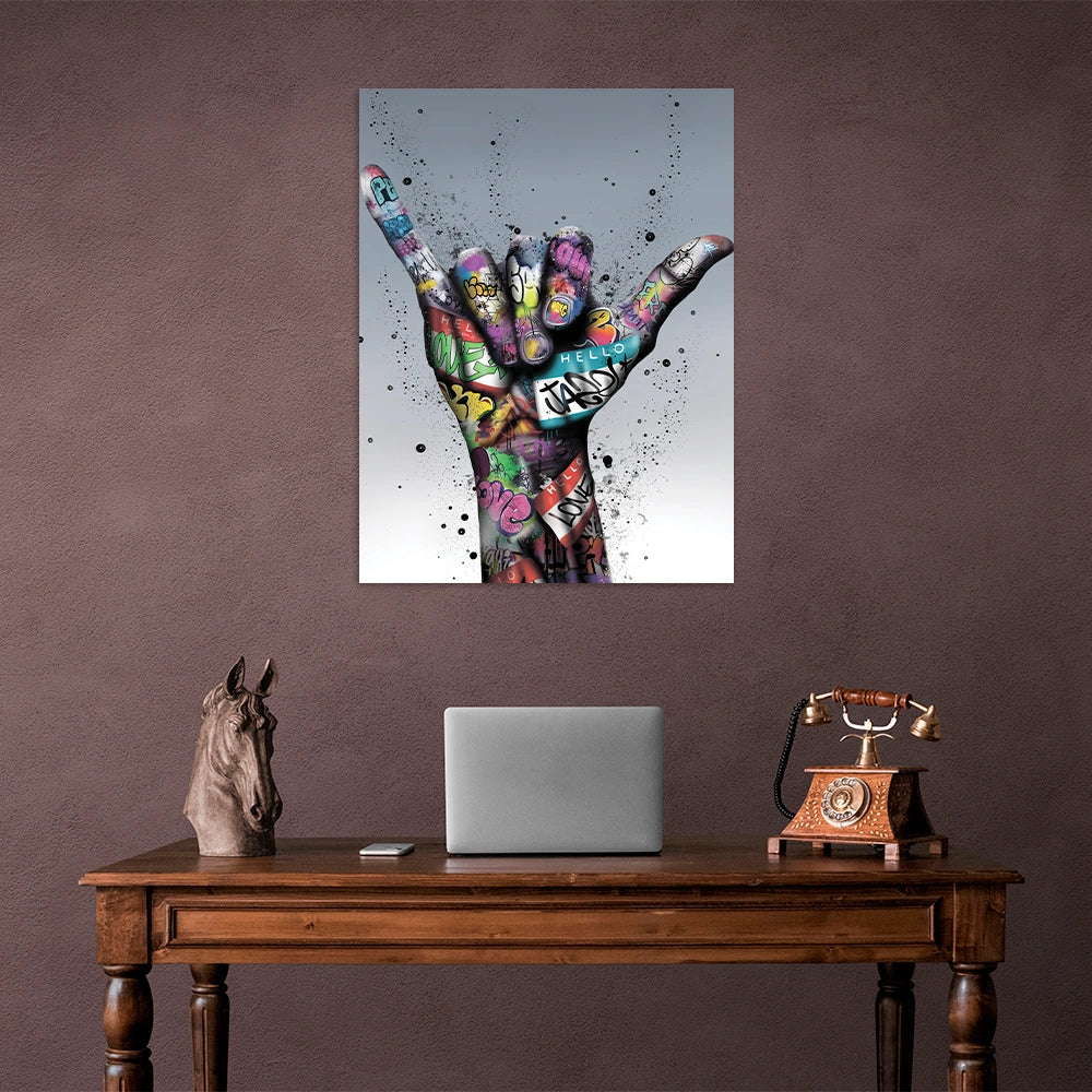 Graffiti Gesture Canvas Kaws