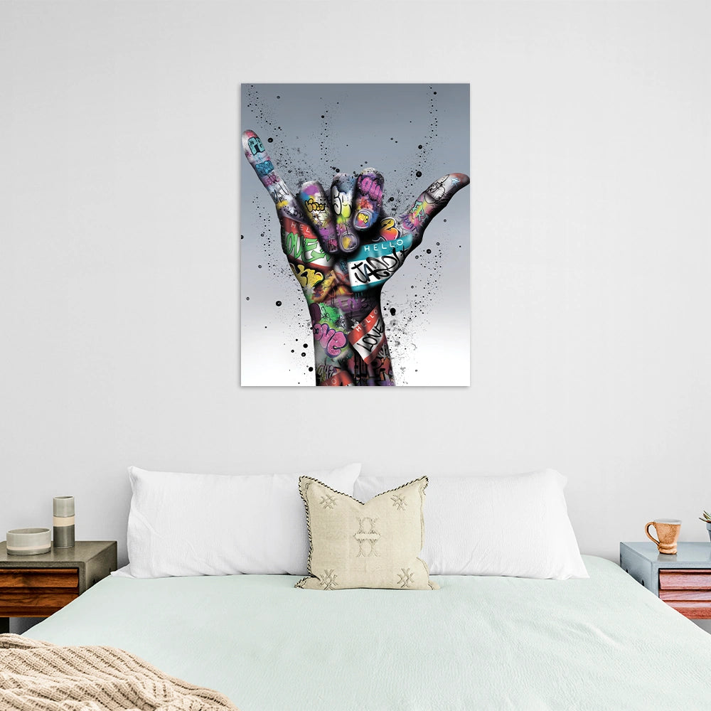 Graffiti Gesture Canvas Kaws