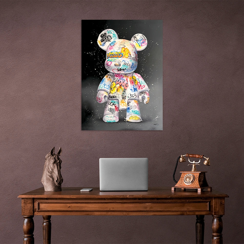 Puppe KAWS Suprim Gucci Leinwand-Kunstdruck
