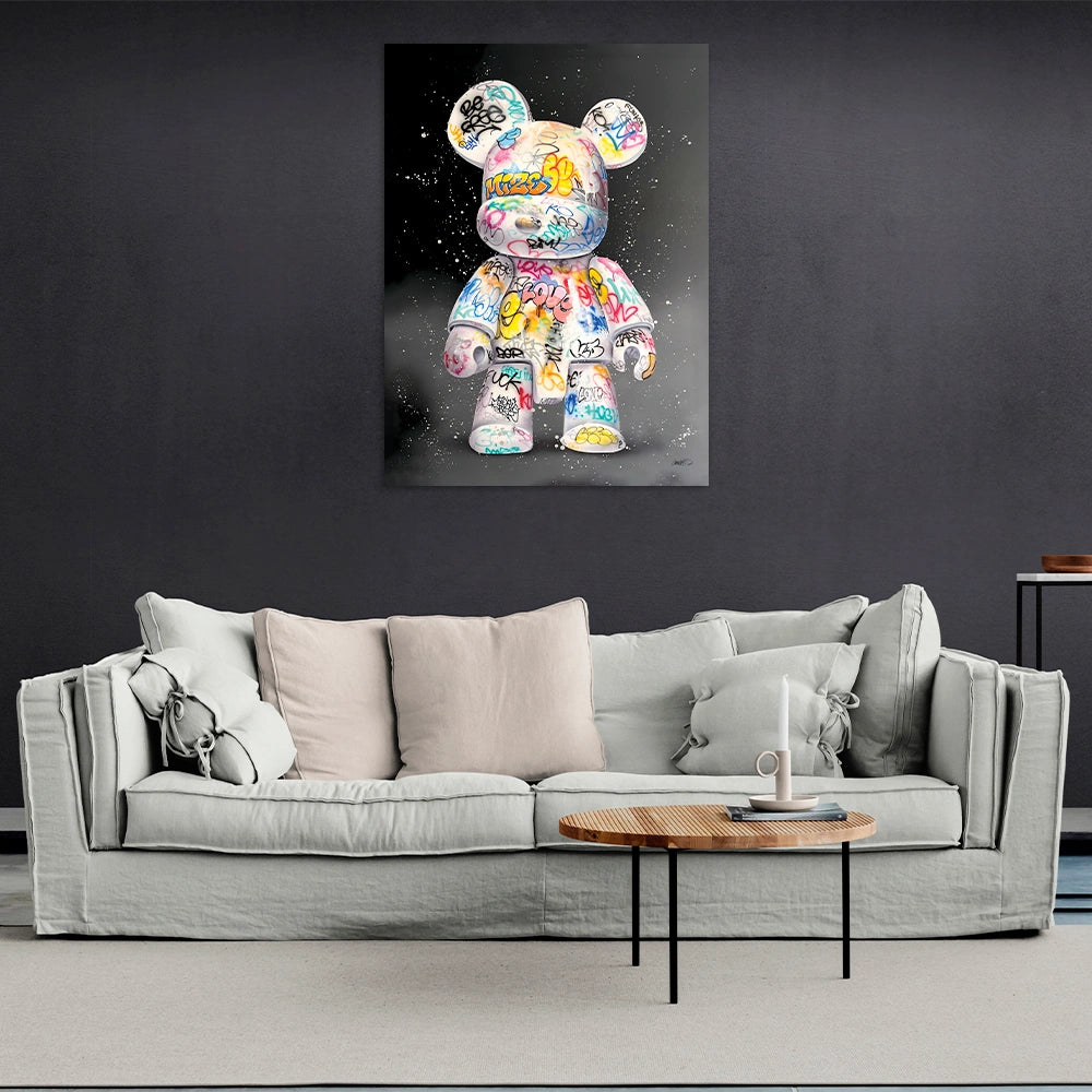 Puppe KAWS Suprim Gucci Leinwand-Kunstdruck
