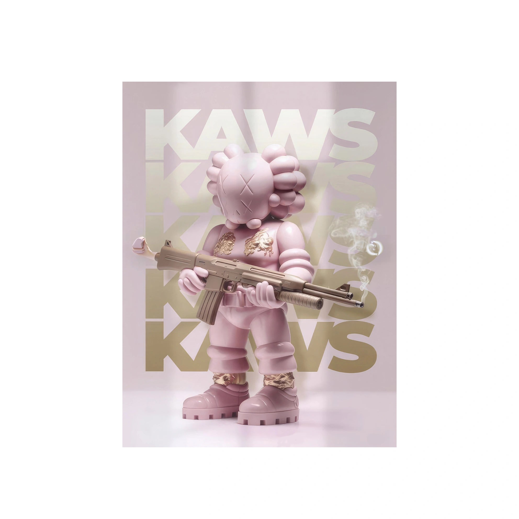 Puppe KAWS Suprim Gucci Leinwand-Kunstdruck