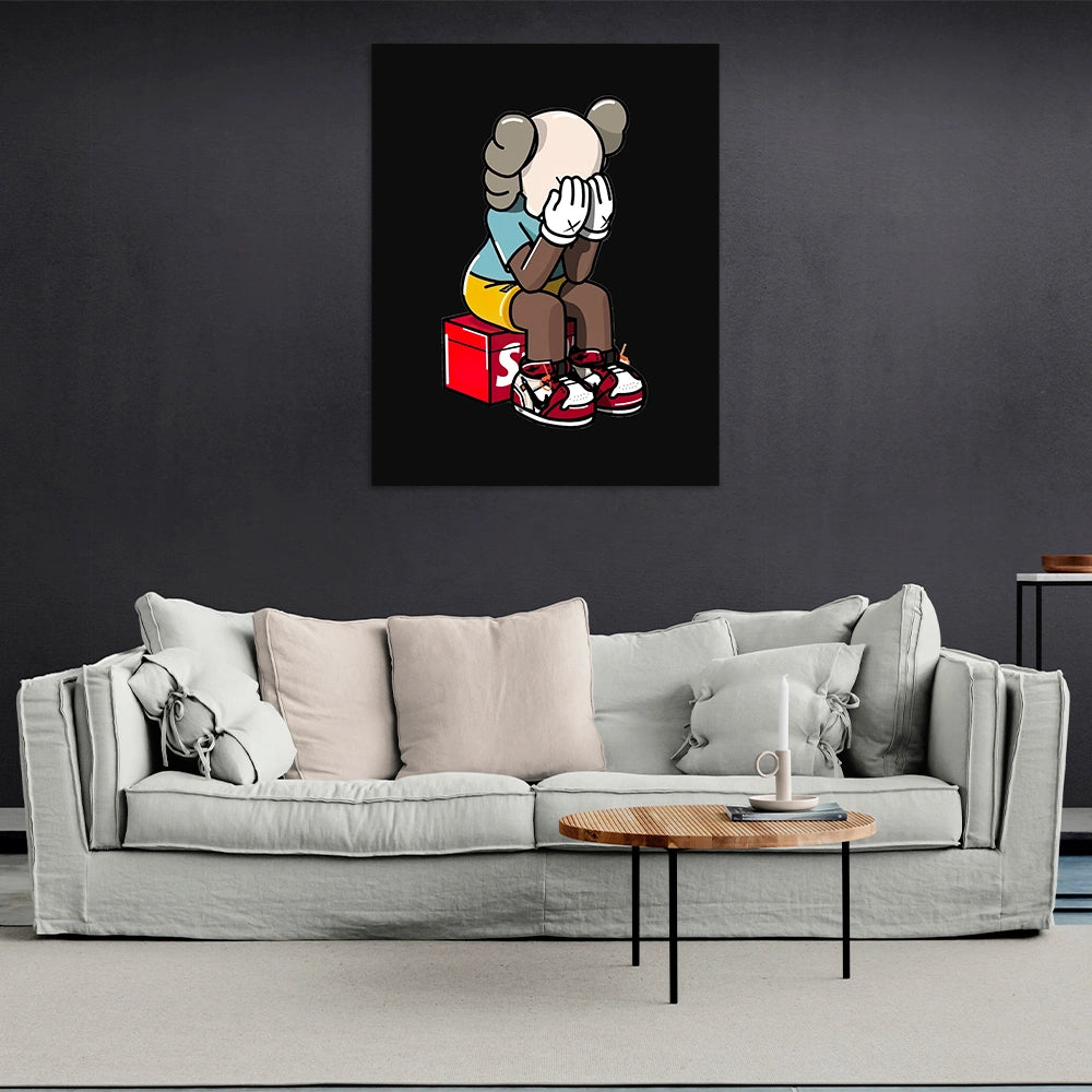 Puppe KAWS Suprim Gucci Leinwand-Kunstdruck