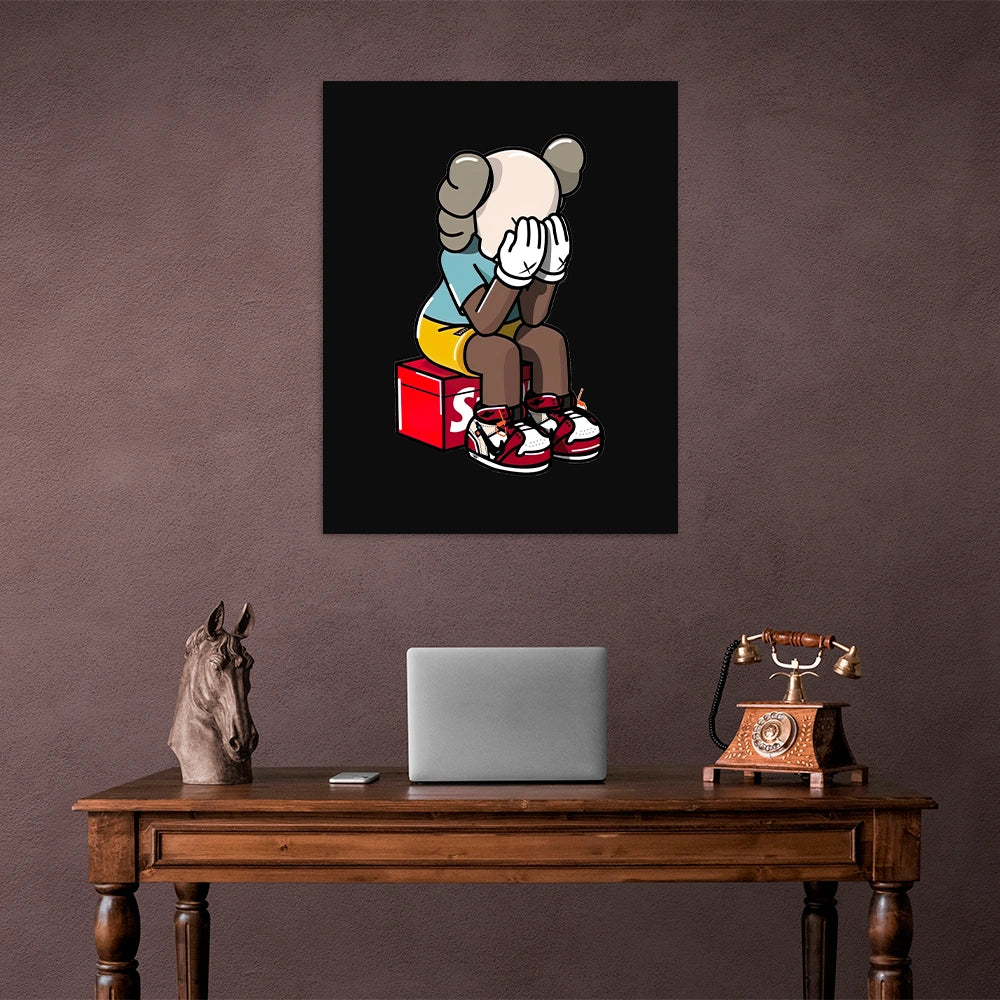 Puppe KAWS Suprim Gucci Leinwand-Kunstdruck