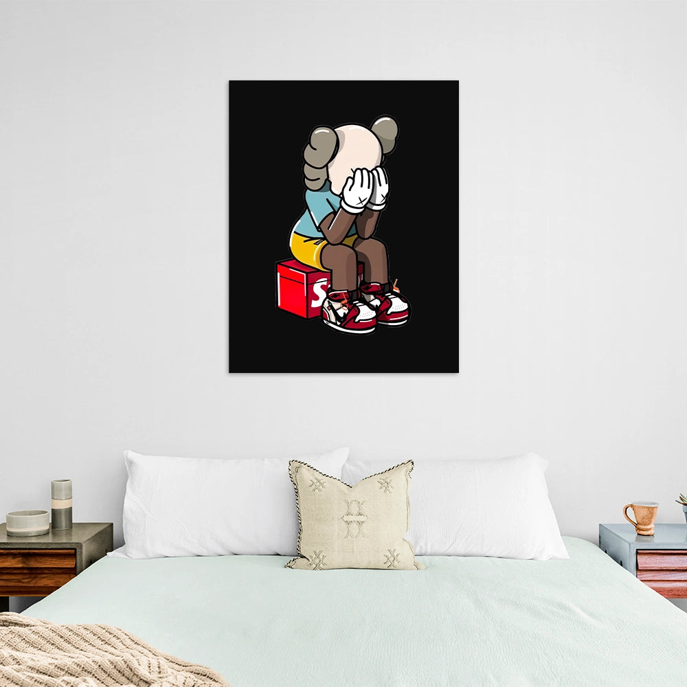 Puppe KAWS Suprim Gucci Leinwand-Kunstdruck