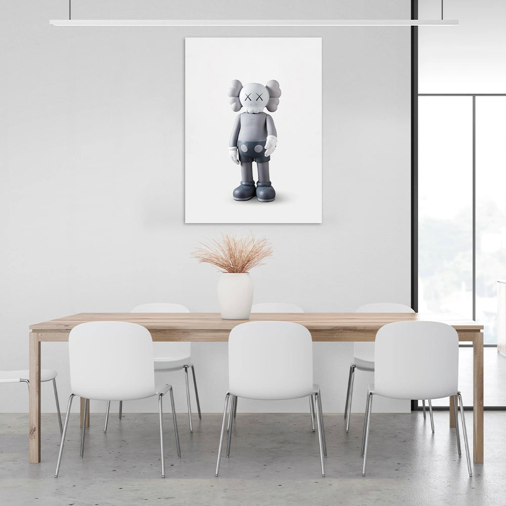 KAWS Monochrome Canvas Wall Art