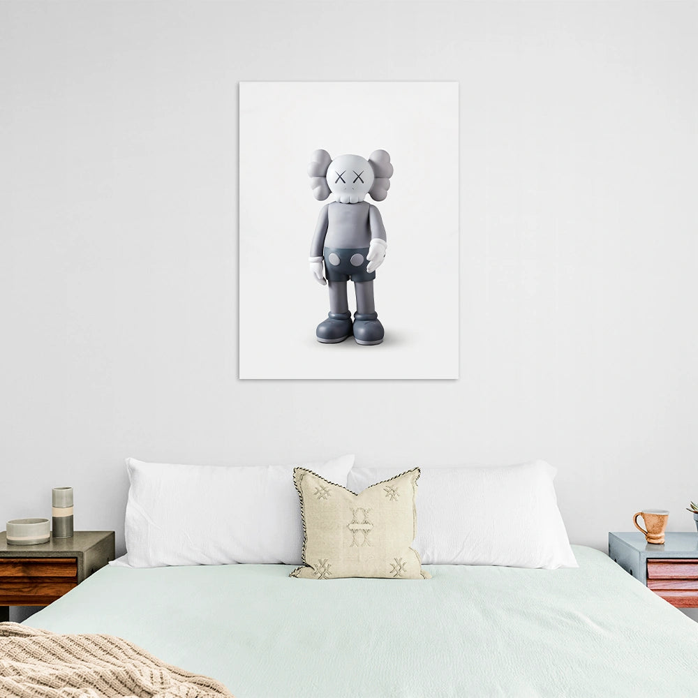 KAWS Monochrome Canvas Wall Art
