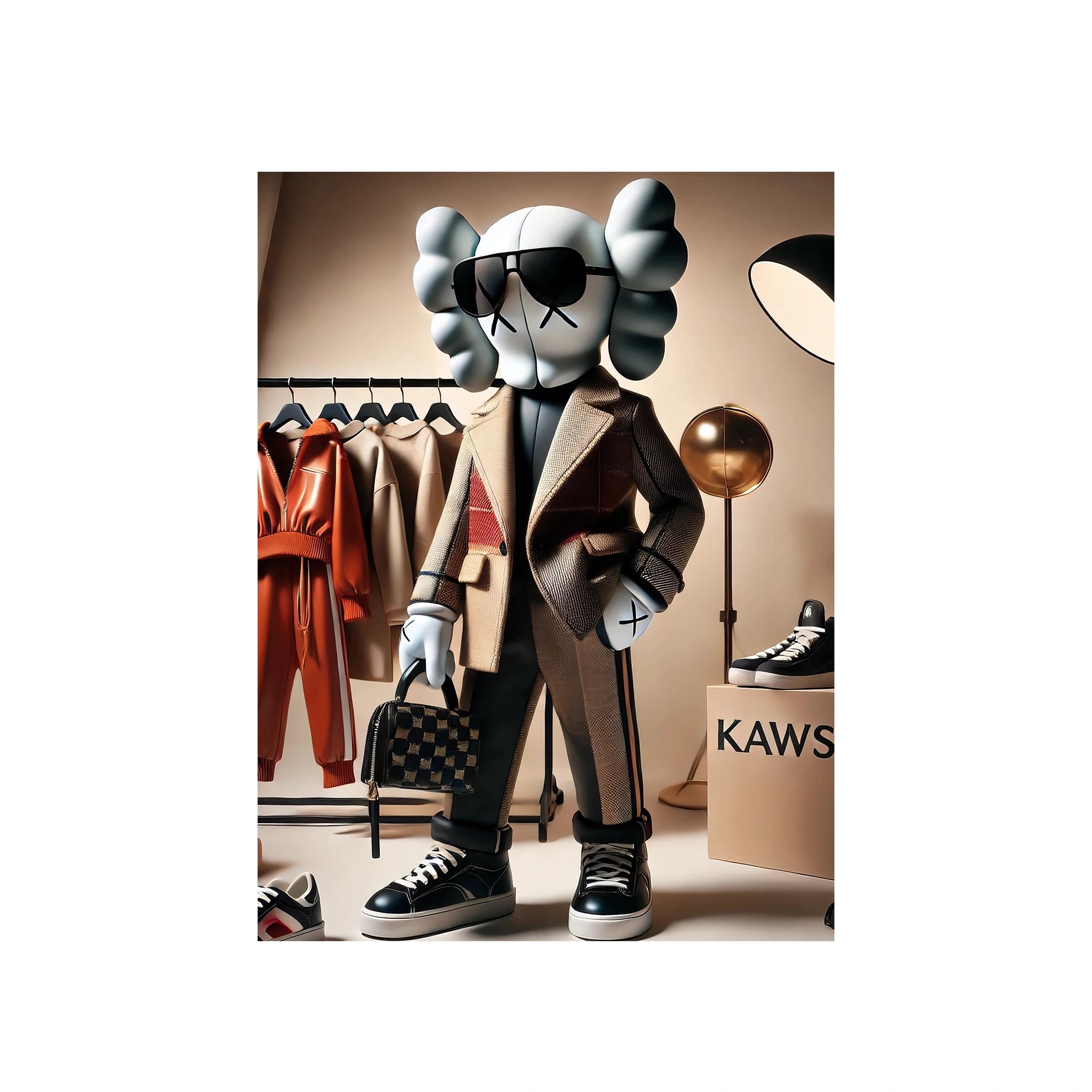 Puppe KAWS Suprim Gucci Leinwand-Kunstdruck