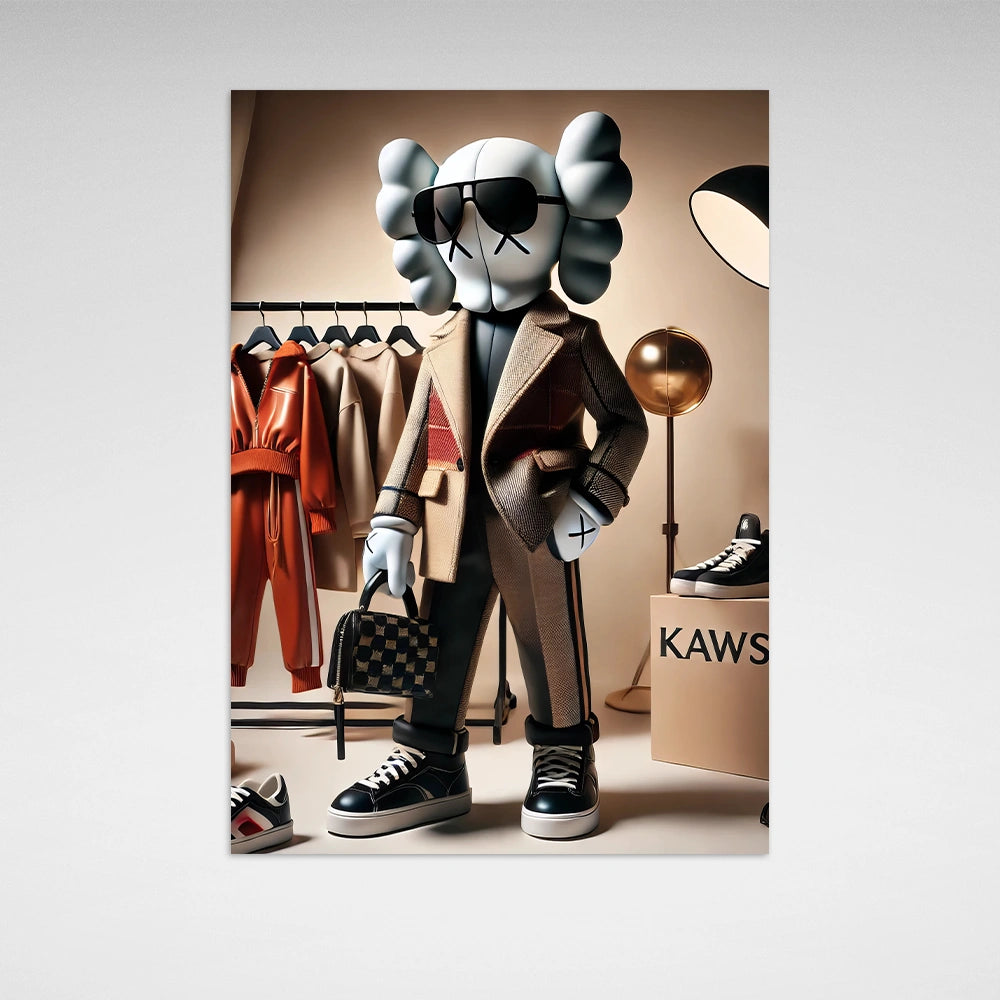 Puppe KAWS Suprim Gucci Leinwand-Kunstdruck