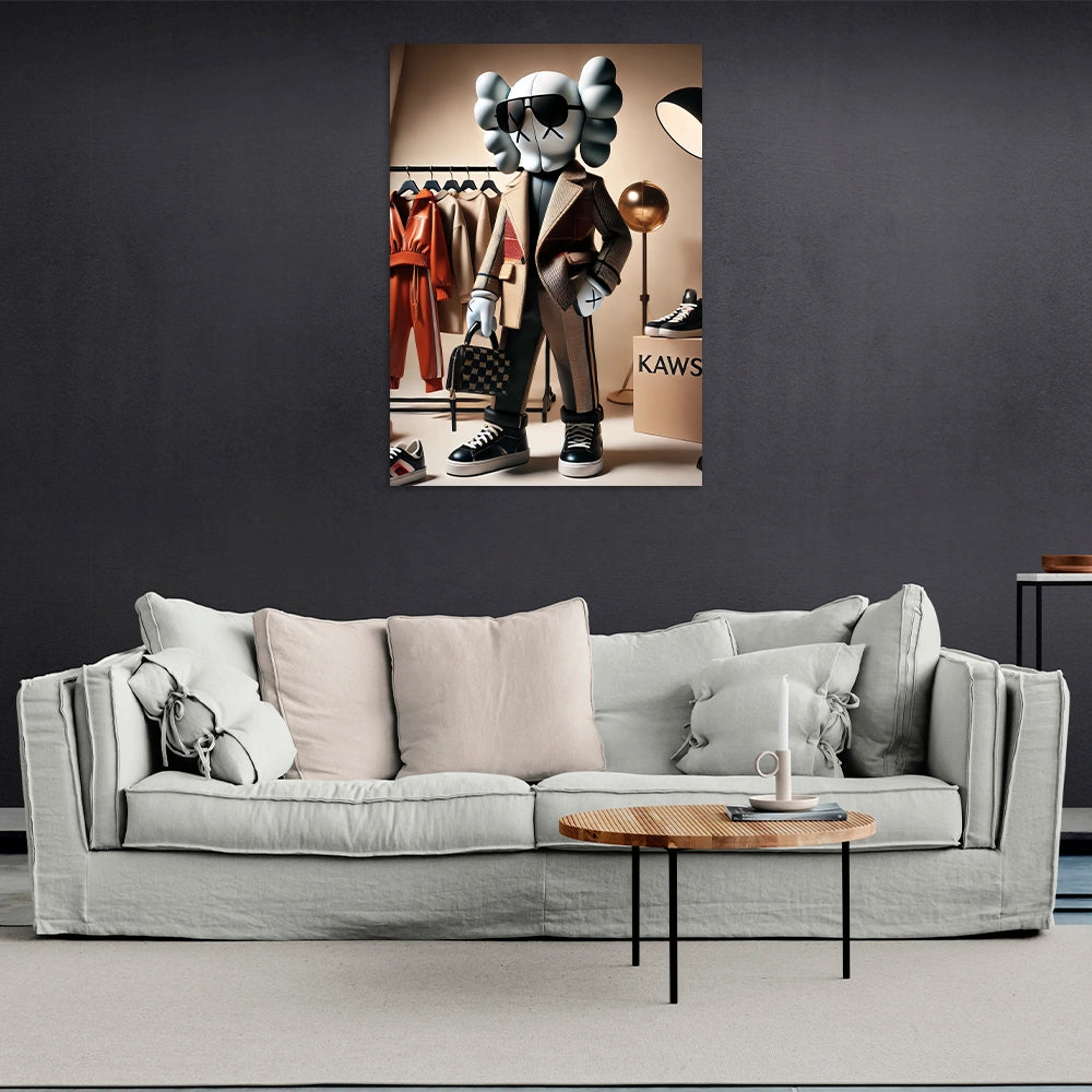 Puppe KAWS Suprim Gucci Leinwand-Kunstdruck
