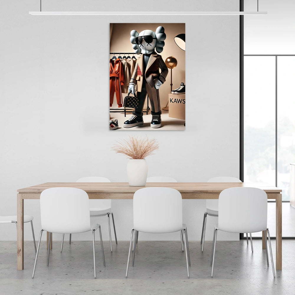 Puppe KAWS Suprim Gucci Leinwand-Kunstdruck