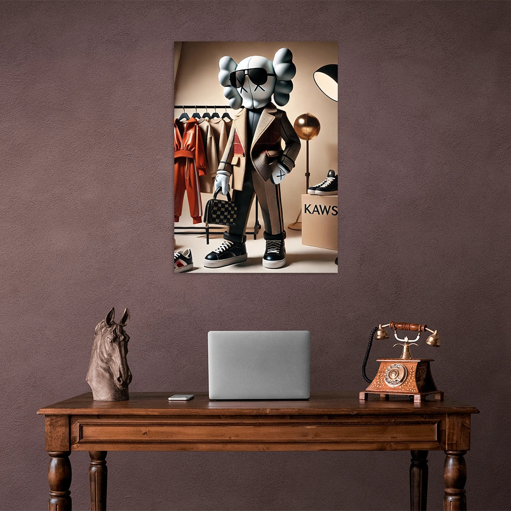 Puppe KAWS Suprim Gucci Leinwand-Kunstdruck