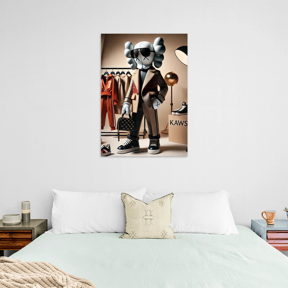 Puppe KAWS Suprim Gucci Leinwand-Kunstdruck