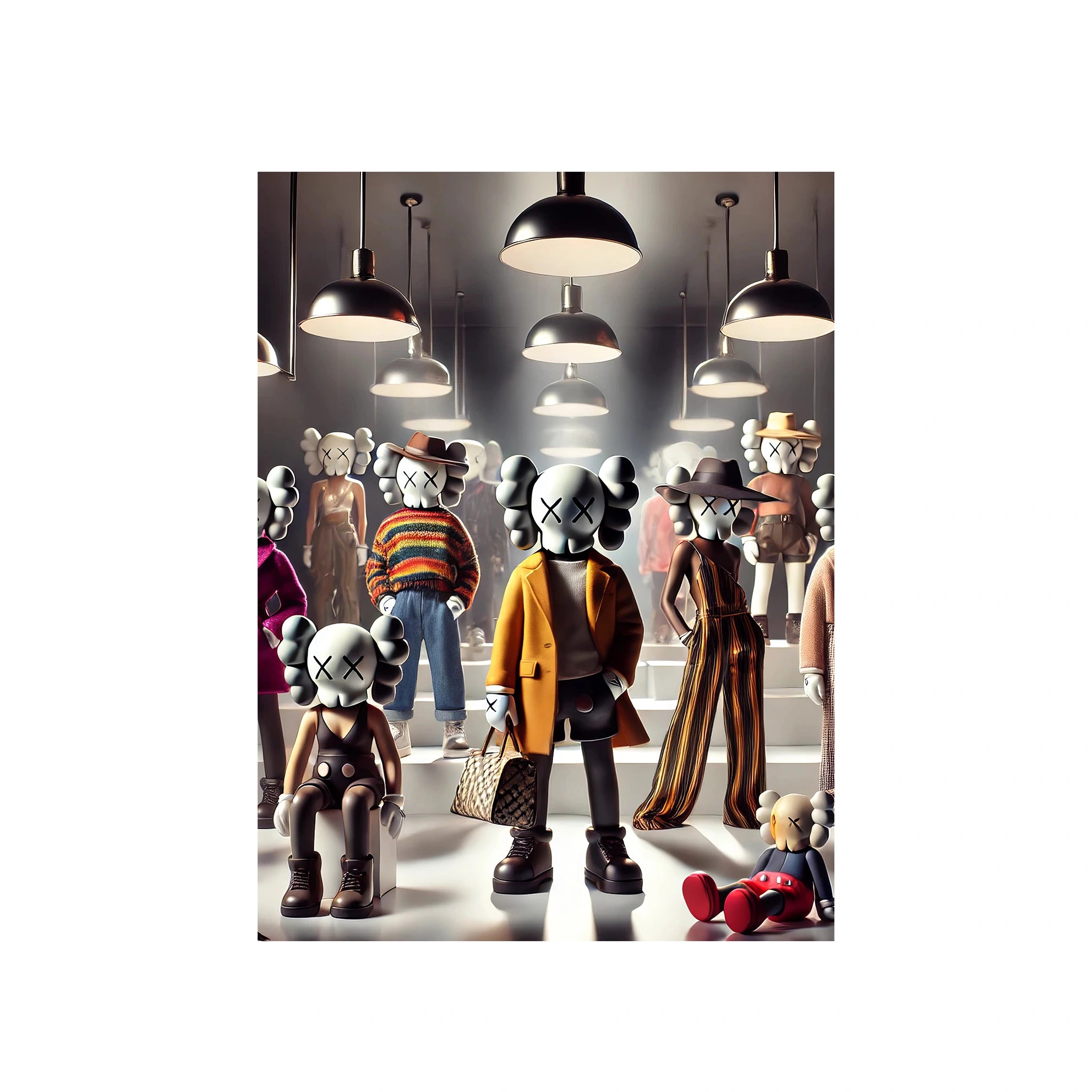 Puppe KAWS Suprim Gucci Leinwand-Kunstdruck