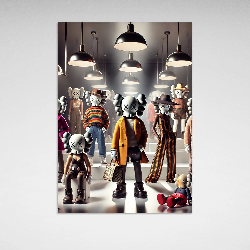 Puppe KAWS Suprim Gucci Leinwand-Kunstdruck