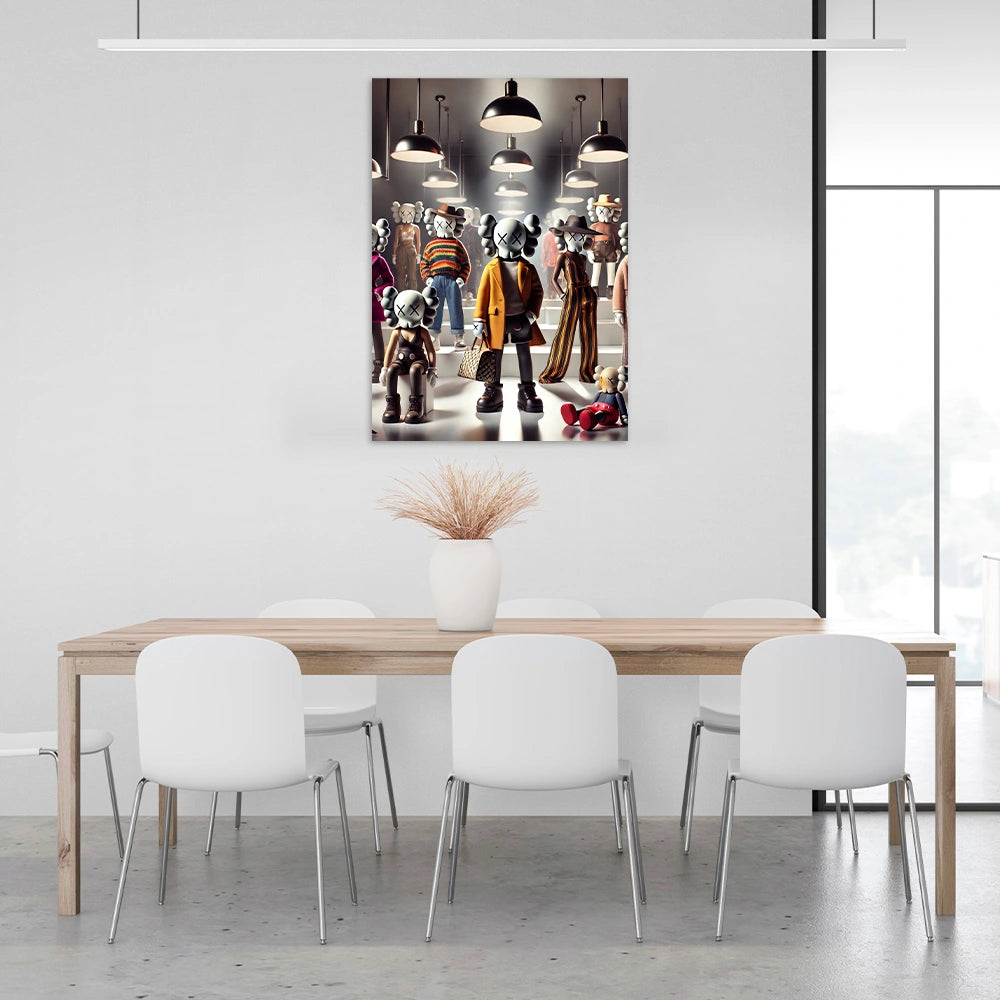 Puppe KAWS Suprim Gucci Leinwand-Kunstdruck