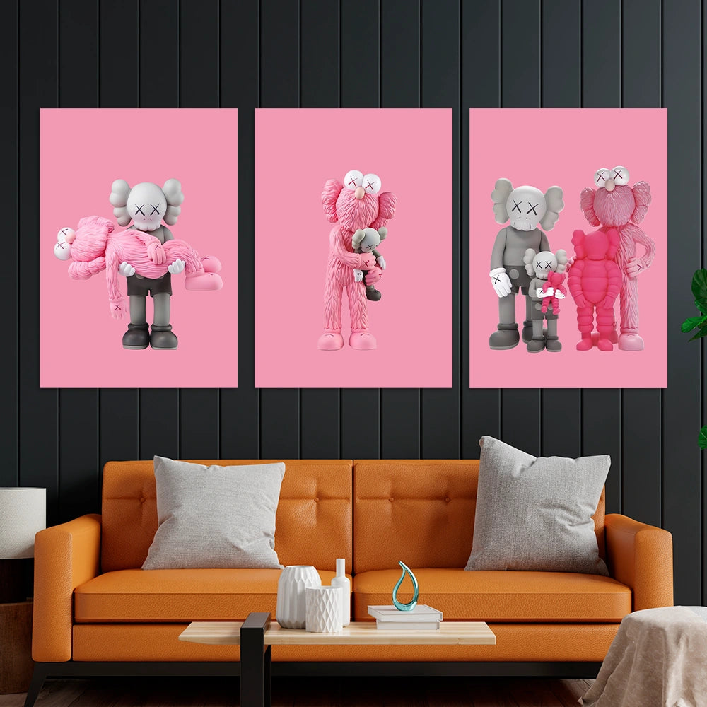KAWS CANVAS Collection: Pink Edition