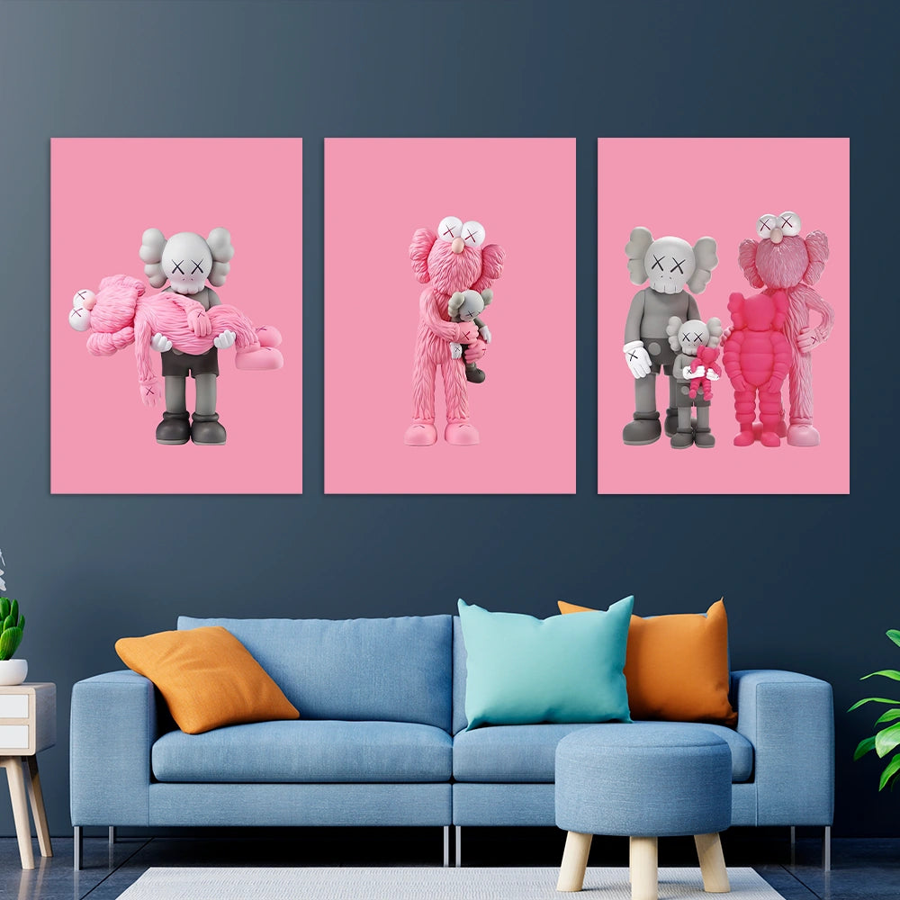 KAWS CANVAS Collection: Pink Edition