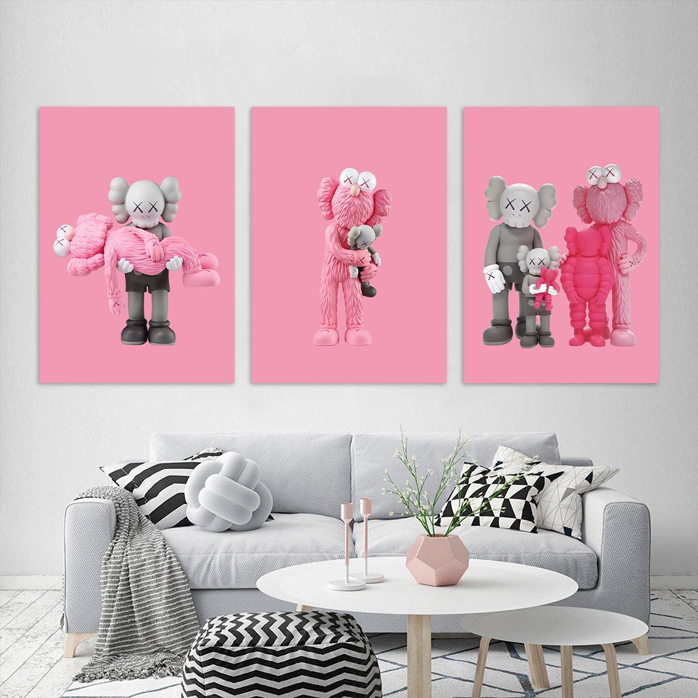 KAWS CANVAS Collection: Pink Edition