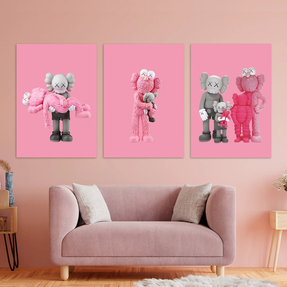 KAWS CANVAS Collection: Pink Edition