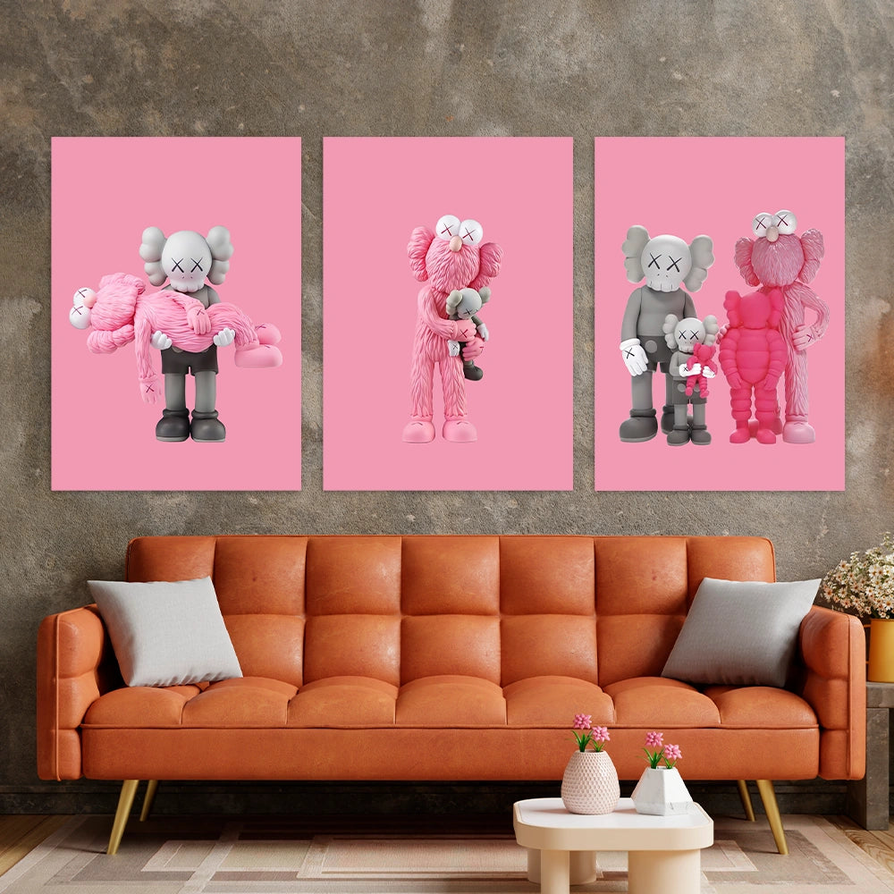 KAWS CANVAS Collection: Pink Edition