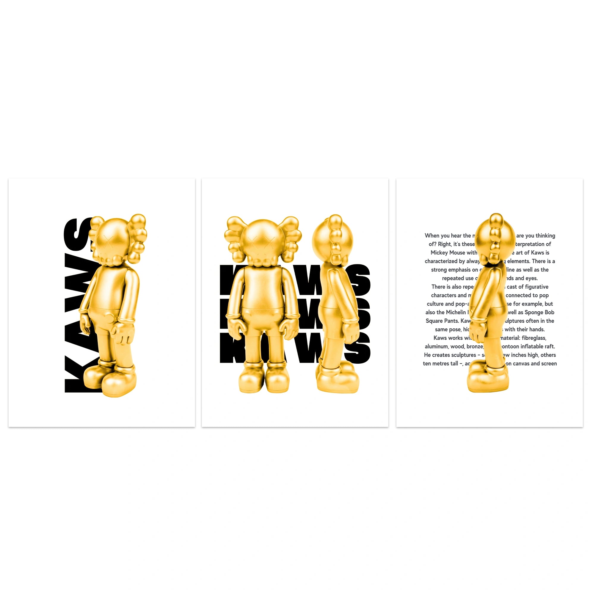 KAWS CANVAS Collection: Gold Edition one
