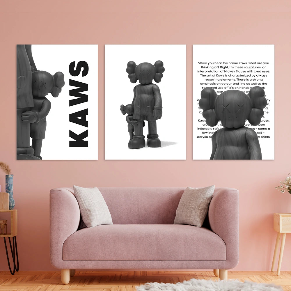 KAWS CANVAS Collection: Monochrome Edition
