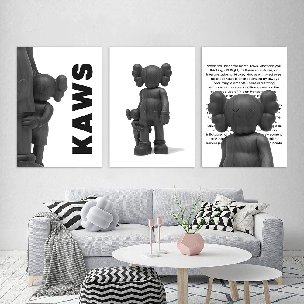 KAWS CANVAS Collection: Monochrome Edition