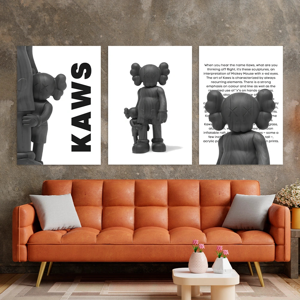 KAWS CANVAS Collection: Monochrome Edition