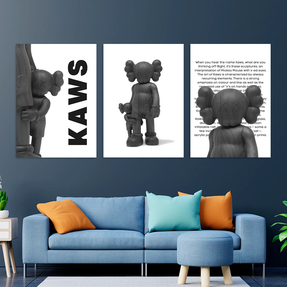 KAWS CANVAS Collection: Monochrome Edition