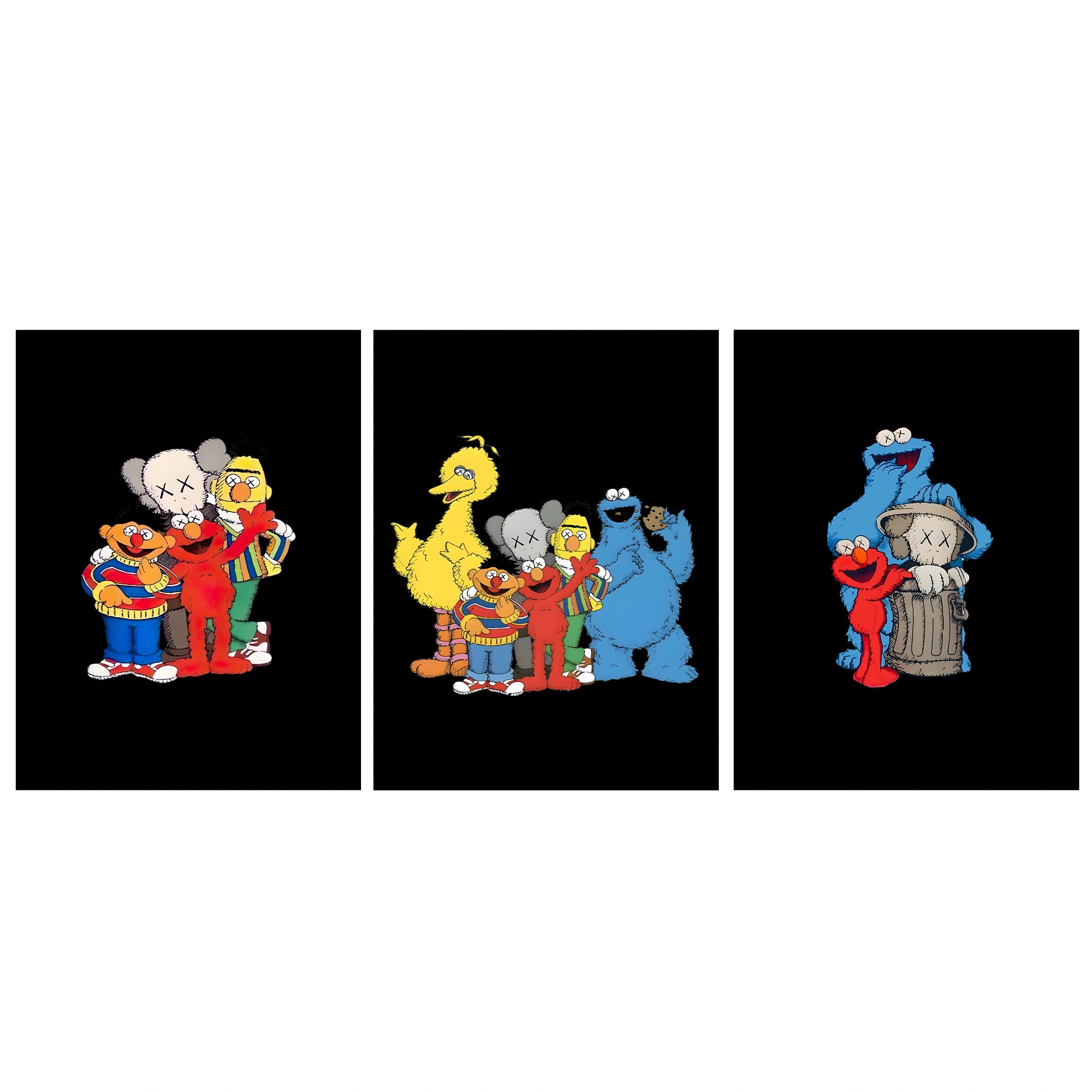 KAWS CANVAS Wall Art Collection: Sesame Street Edition