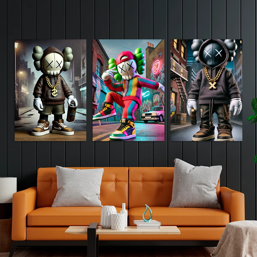 KAWS CANVAS Wall Art Collection: Street Style Edition