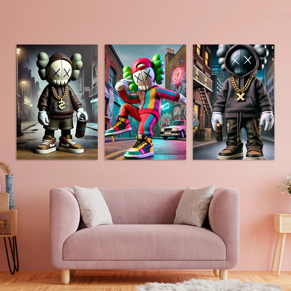 KAWS CANVAS Wall Art Collection: Street Style Edition